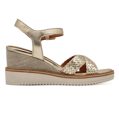 Tamaris Sandalia Cuña Alta Vestir Oro 28351-44