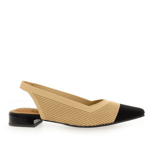 Miss Elastic Zapato Vestir Camel -Negro 76411