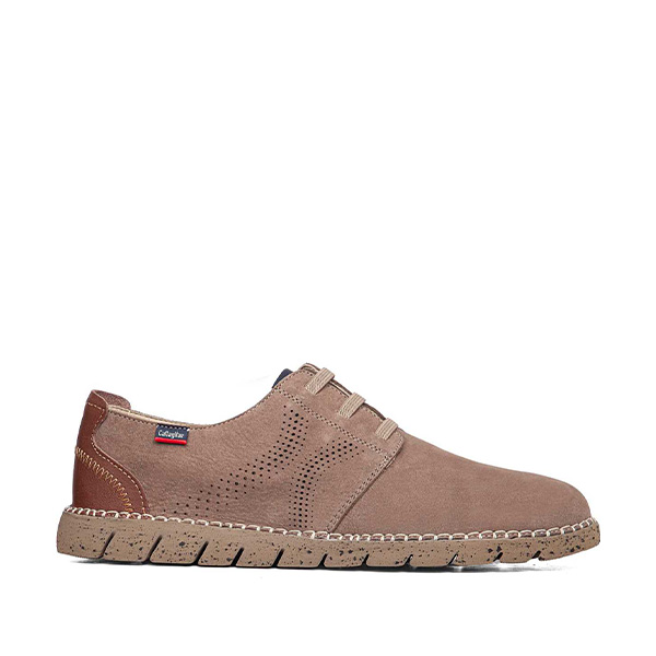 Zapatos Callaghan taupe hombre cómodos con cordón elástico