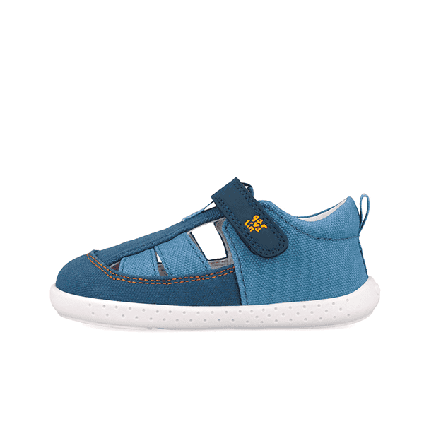 Garvalin Sandalia Lona Azul Petrol con Velcro - Imagen 4