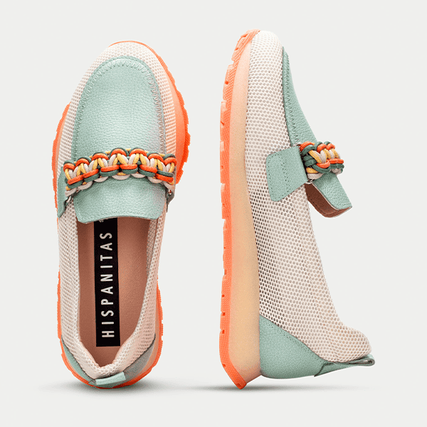 Hispanitas Estilo Mocasín Beig-Menta 253948 - Imagen 4