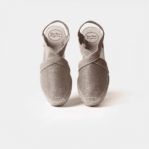 Sandalias Toni Pons platino esparto cuña - Imagen 4