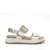 Sandalia confort mujer blanca platino velcro cuña tecnología Light Fluchos Tibet