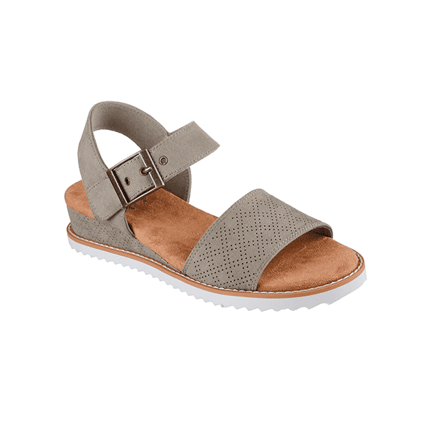 Sandalias Cuña Baja Mujer Cómodas Oliva – Skechers BOBS - Imagen 3