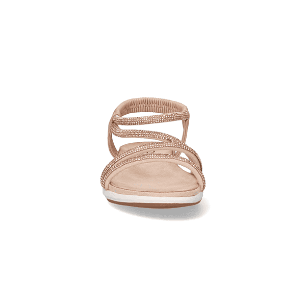 Sandalias Planas Mujer Nude Brillantes – EXE (Oferta) - Imagen 5