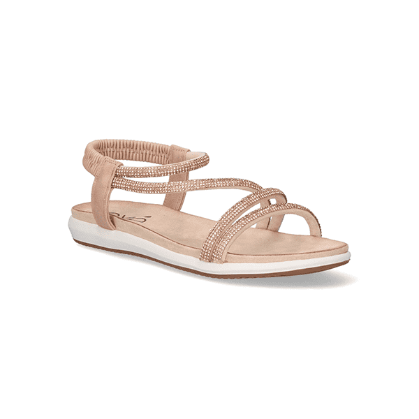 Sandalias Planas Mujer Nude Brillantes – EXE (Oferta) - Imagen 2