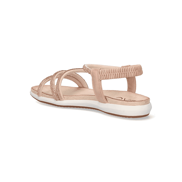 Sandalias Planas Mujer Nude Brillantes – EXE (Oferta) - Imagen 3