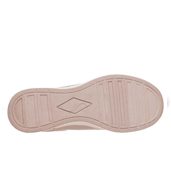 Suela de zapato beige con diseño antideslizante y amortiguación, perfecta para calzado cómodo y resistente en tiendas de calzado Luis Rico.