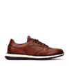 Zapatos deportivos de cuero en color marrón, calzado cómodo y elegante para hombres, ideal para tiendas de calzado Luis Rico.