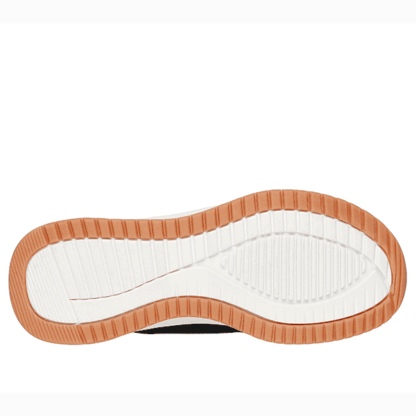 Suela de zapato blanca con borde en color terracota, ideal para calzado deportivo y casual.