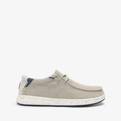 Zapato Walk In Pitas beige hombre lona cómodo