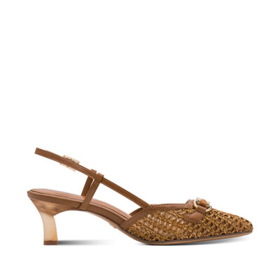Zapatos tacón mujer cognac elegantes Tamaris