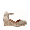 alpargatas beige mujer cuña Viguera esparto