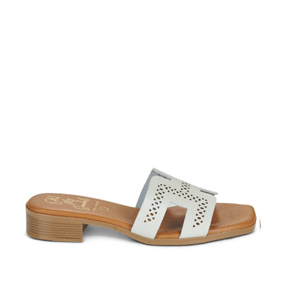 Sandalia destalonada mujer color hielo tacón bajo sin cierre Oh My Sandals