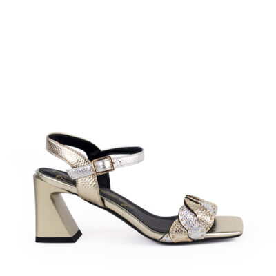 sandalias fiesta mujer oro plata metalizadas elegantes