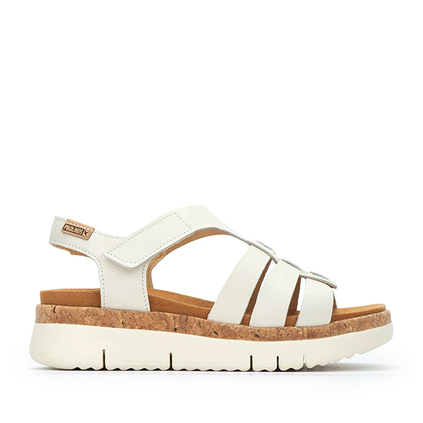 sandalias mujer Pikolinos nata piel cómodas verano