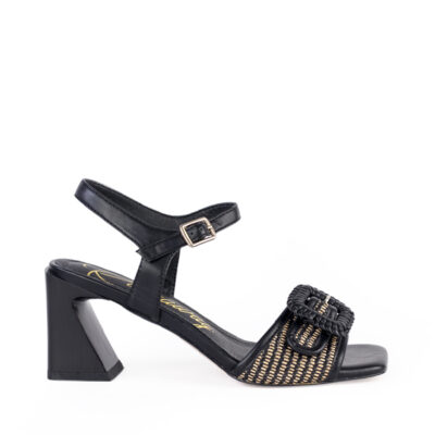 sandalias fiesta mujer negras Rock Away elegantes