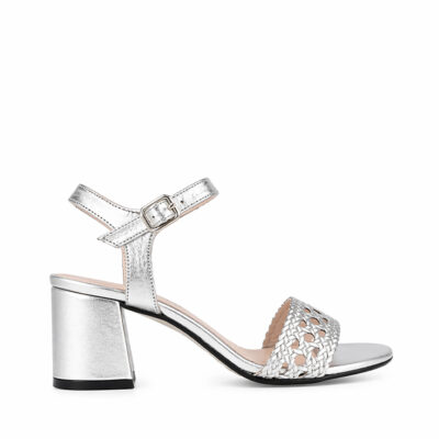 sandalias fiesta mujer plata elegantes Patricia Miller