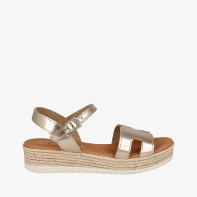 sandalias niña OH MY SANDALS champán plataforma