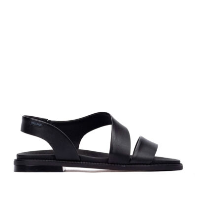Sandalia piel natural negra mujer Pikolinos Navia elegante cómoda versátil