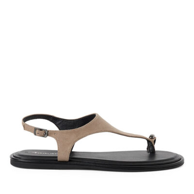 sandalias planas mujer Tamaris taupe elegantes