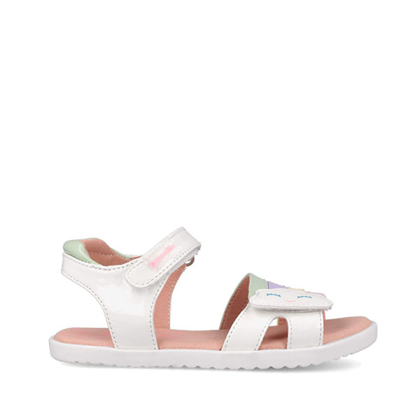 sandalias niña Garvalin blancas cómodas y ligeras
