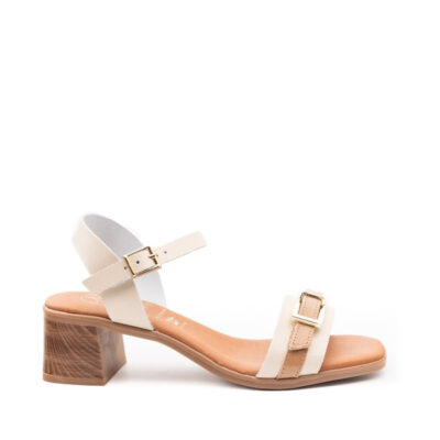 sandalias tacón medio OH MY SANDALS duna hielo elegantes