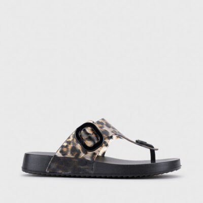 Sandalia playa piscina leopardo goma mujer Igor Bari antideslizante hebilla suela