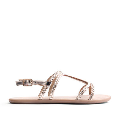 sandalias barefoot mujer Gioseppo oro de piel