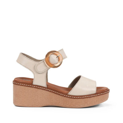 Sandalia beige natural mujer Dorking cómoda ligera versátil femenina día a día