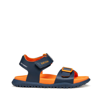 Sandalia deportiva niño navy naranja Geox transpirable cómoda resistente verano