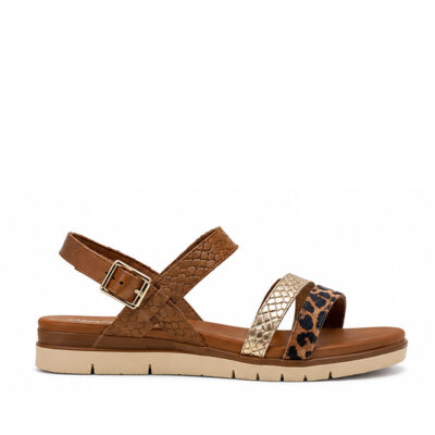 sandalias mujer Oh My Sandals roble piel cómodas