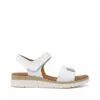 sandalias cuña media mujer blancas Oh My Sandals cómodas