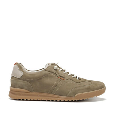 zapatillas hombre Fluchos taupe de piel nobuk cómodas