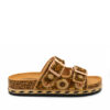 sandalias bio mujer Isteria camel con pedrería
