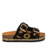 sandalias bio mujer Stay negras con pedrería