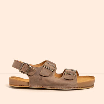 Sandalia El Naturalista Arizona Stone hombre con triple hebilla