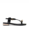 Sandalia plana mujer negra piel cómoda ligera Oh My Sandals