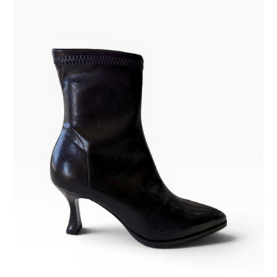 Botín Miss Elastic Negro efecto piel | Comodidad y estilo para mujer