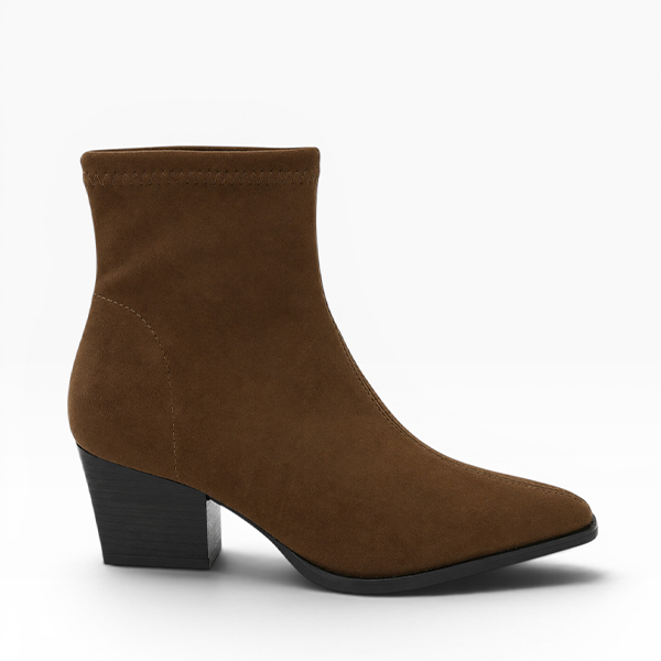 Botín elástico Miss Elastic Piel Camel | Comodidad y estilo para mujer