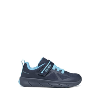 Zapatillas Geox niño marino transpirables vista lateral principal