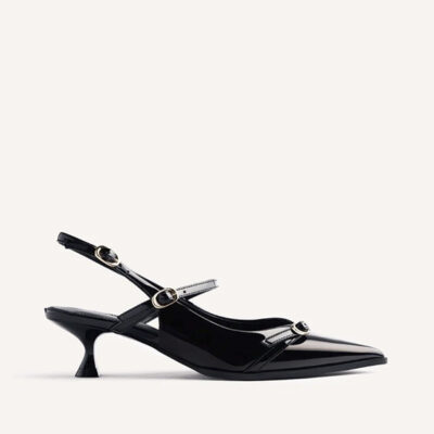 Zapato vestir mujer negro efecto charol Gioseppo vista principal
