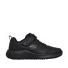 Zapatillas deportivas infantiles negro velcro Skechers vista frontal