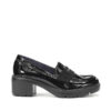Mocasines mujer negro piel Fluchos vista principal