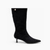 Botas altas mujer negro microfibra elástica Isteria vista principal