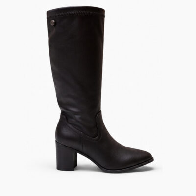 Botas mujer negro napa elástica tacón Isteria vista principal