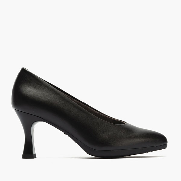 Zapatos salón mujer piel negra Pitillos vista principal