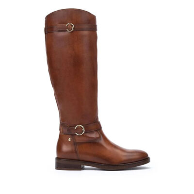 Botas altas mujer piel cuero hebillas Pikolinos Puertollano vista principal