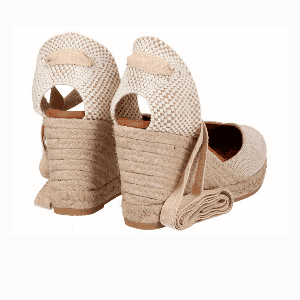 Viguera Alpargata Cuña Alta Lino Natural 1939 - Imagen 2