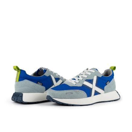 Munich Zapatilla Piel Azul Gris Xemine - Imagen 3